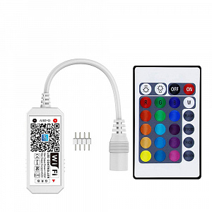Огонек OG-LDL25 LED контроллер DC 5-28В (Wi-Fi, RGB, 4PIN, пульт)
