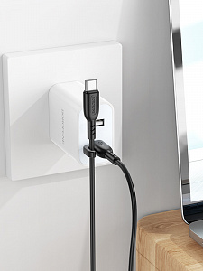 BOROFONE BX91 Черный кабель PD60W (TYPE-C-TYPE-C) 1м