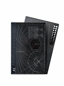 Коврик, мат для резки А3 (450х300 мм) двусторонний черный Орбита OT-OCC01