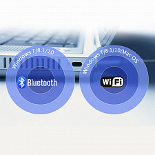 Wi-Fi + Bluetooth 5.0 адаптер для компьютера и ноутбука USB двухдиапазонный 5 Ггц и 2.4 Ггц 600 Мбит/с Орбита OT-PCB20