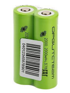 Аккумулятор 18650 с защитой, 2000мАч, 2шт Орбита