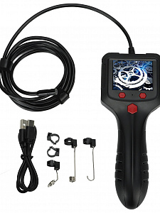 Видео эндоскоп гибкая камера с экраном 2.4 дюйма с подсветкой Орбита OT-SME16