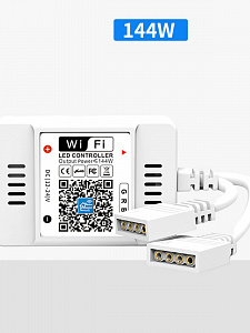 Огонек OG-LDL27 LED контроллер DC 12-24В (Wi-Fi, 2*RGB, 2*4PIN, пульт)