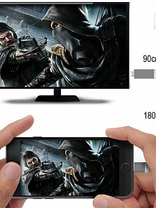 Орбита OT-AVW49 кабель (штекер HDMI - штекер LIGHTNING) 2м