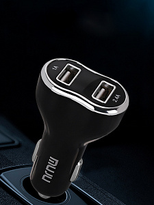 MUJU MJ-C10 ЗУ авто USB + кабель Micro USB (5B,2400mA)