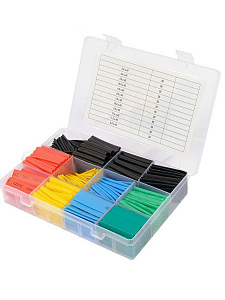 Термоусадка для проводов и кабелей набор в кейсе 530 шт Помощник PM-INR10