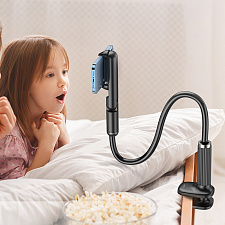 HOCO HD4 Черный держатель сматрфона настольный/прищепка