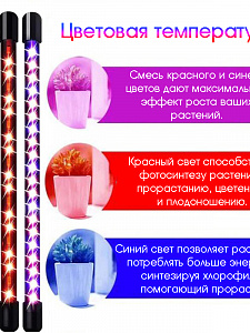 Фитолампа для растений на штативе с таймером Огонек OG-LDP07