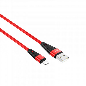 BOROFONE BU10 Красный кабель USB 2.4A (iOS Lighting) 1.2м