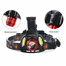 Фонарь налобный, фонарик аккумуляторный Следопыт PT-FLG02