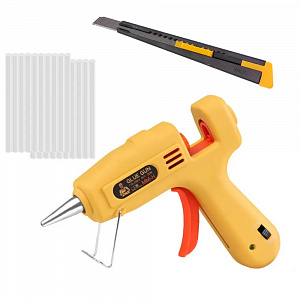 Клеевой пистолет со стержнями в кейсе Помощник PM-ING01