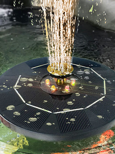 Фонтан садовый на солнечной батареее с подсветкой 16 см, Огонёк OG-HOG16