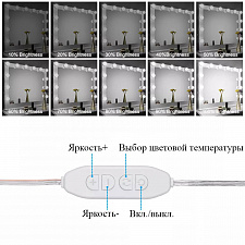 Светильник для зеркала светодиодный 5 лампочек Огонёк OG-LDP13