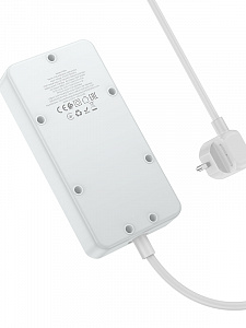 HOCO AC8A Белый сетевой фильтр (3гн, 1*QC3.0,1*PD30W,2*USB) 1.5м