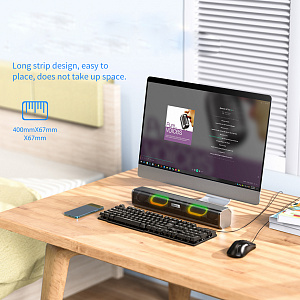 HOCO BS49 Черная активная колонка (Bluetooth,FM,10W)