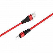 BOROFONE BU10 Красный кабель USB 2.4A (iOS Lighting) 1.2м