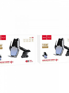 HOCO S14 Золото Держатель для смартфонов + беспроводное ЗУ 15W (присоска)