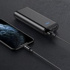 BOROFONE BX41 Черный кабель магнитный USB 2.4A (iOS Lighting) 1м