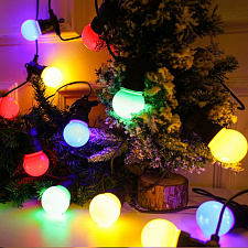 Гирлянда уличная 30 лампочек RGB 15м Огонёк OG-LDG25