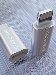 BOROFONE BV5 переходник (гнездо MicroUSB - штекер Lightning)