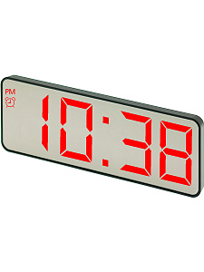 Часы электронные настольные от сети с будильником и термометром VST 898-1 Красные