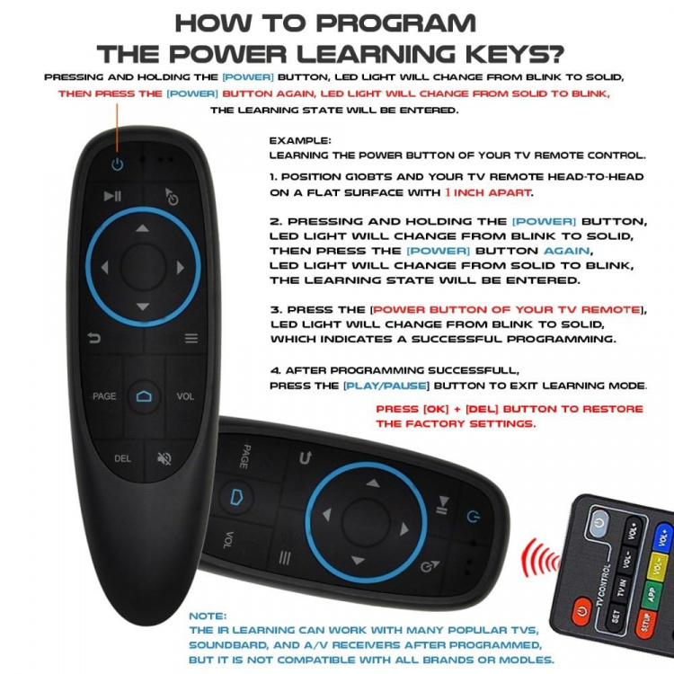 Орбита OT-DVC30 пульт универсальный (Bluetooth, гироскоп, голос)