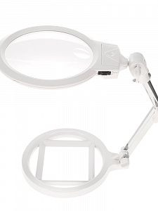 Лупа настольная с подсветкой на гибкой ноге Орбита INL53