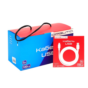 Орбита OT-SMT23 Черный кабель USB 5A (TYPE C) 1м