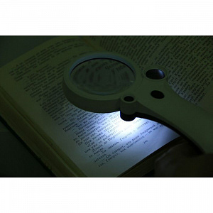 Лупа ручная увеличительная с подсветкой, с УФ светодиодом Орбита OT-INL31