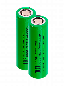 Аккумулятор 26650, 4000мАч, плоский пин, 2шт Орбита