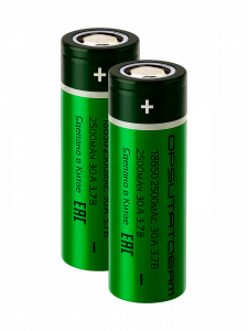 Аккумулятор 18650 высокотоковый, 2500мАч, 2шт Орбита