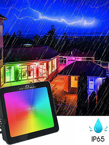 Прожектор светодиодный уличный 30Вт, ландшафтный RGB светильник с приложением Огонёк OG-LDP24