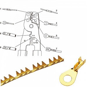 Климпер клещи 2 в 1 для обжима клемм и обрезки проводов Патриот PT-INK06
