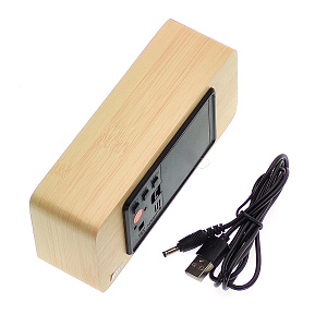 VST 862-1 Красные часы настольные (СВЕТЛО-коричневый)(без блока)