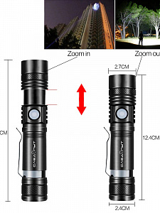 Следопыт ST-FLR08 фонарь ручной (18650, ZOOM)