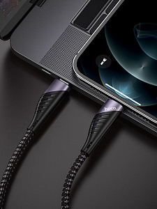 HOCO U95 Черный кабель PD20W (iOS Lighting-TYPE-C) 1.2м