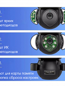 Орбита OT-VNI51 Видеокамера IP 4G (2560*1440, 4Mpix, 3,6мм, пластик)