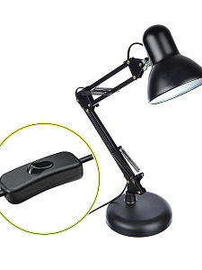 Лампа настольная для школьника E27 Огонёк OG-LDP35 Черная