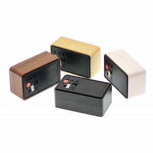 VST 863-1 Красные часы настольные (СВЕТЛО-коричневый)(без блока)