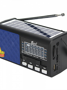 Fepe FP-256BT-S радиоприёмник аккумуляторный (USB,TF,Bluetooth, солнч. панель)