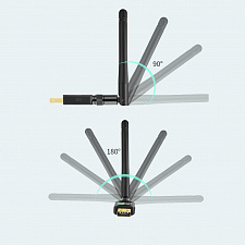 Wi-Fi + Bluetooth 5.0 адаптер для компьютера и ноутбука USB двухдиапазонный 5 Ггц и 2.4 Ггц 600 Мбит/с Орбита OT-PCB20