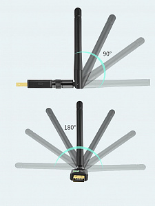 Wi-Fi + Bluetooth 5.0 адаптер для компьютера и ноутбука USB двухдиапазонный 5 Ггц и 2.4 Ггц 600 Мбит/с Орбита OT-PCB20