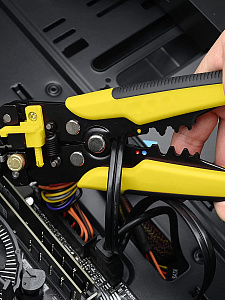 Стриппер клещи 3 в 1 для снятия изоляции и обжима клемм Патриот PT-INK03