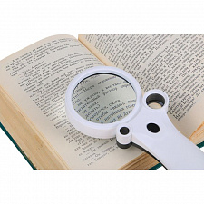 Лупа ручная увеличительная с подсветкой, с УФ светодиодом Орбита OT-INL31