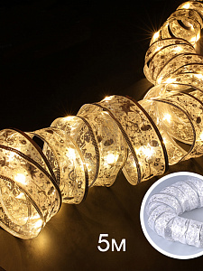 Гирлянда лента интерьерная на батарейках 5м Огонёк OG-LDG20 Желтая