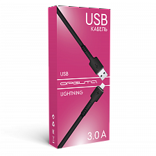 Орбита OT-SMI33 Черный кабель USB 3A (iOS Lightning) 1м