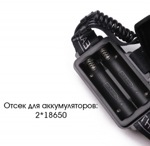 Патриот PT-FLG28 фонарь налобный (1L, 18650, ZOOM)