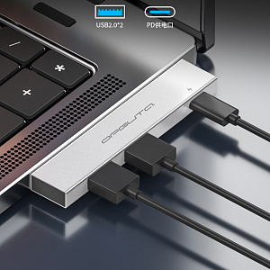 Орбита OT-PCR24 Серебро концентратор USB 2.0 (2*USB+Type-C)