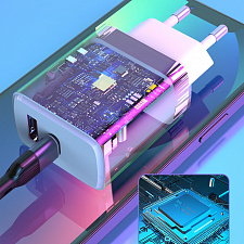 SENDEM OG34 ЗУ с TYPE-C/USB + кабель Type-C -Type-C 1.2м (PD20W+QC3.0, 3000mA)