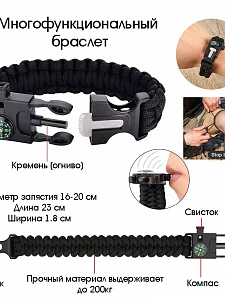 Набор для выживания туристический 9 в 1 Патриот PT-TRS06